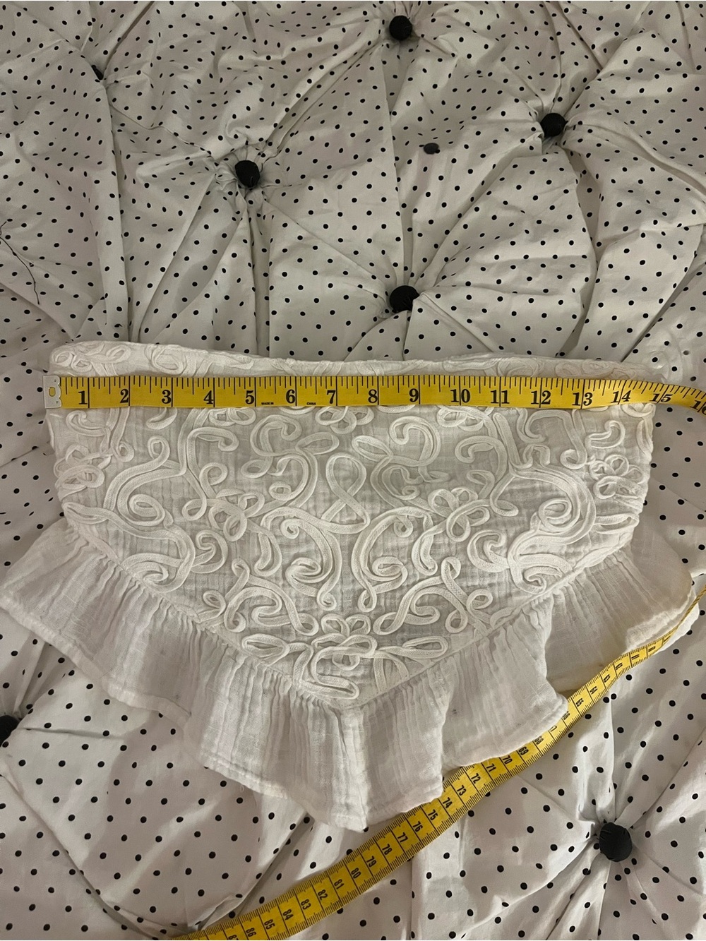 American Eagle Bandana White Embroidered Top - Women’s Small - Picture 5 of 8